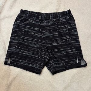 All in Motion Black and Gray Patterned Men's Athletic Shorts